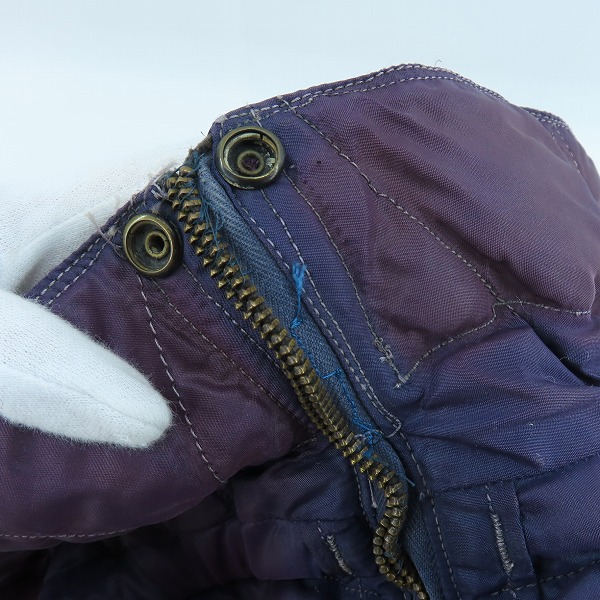 実際に弊社で買取させて頂いたU.S.AIR FORCE/エアフォース CONMARジッパー/ビンテージ N-2A フライトジャケット 8310-485800-46/XLの画像 8枚目