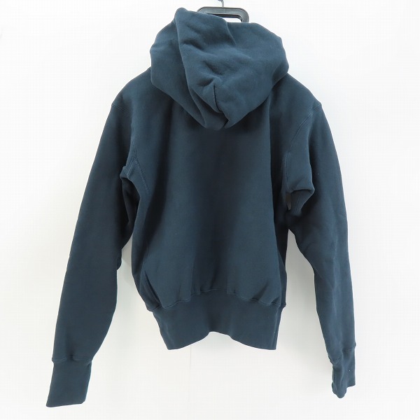 実際に弊社で買取させて頂いたChampion/チャンピオン UCLA REVERSE WEAVE sweat parka リバースウィーブ スウェット パーカー 赤単タグ 復刻 ネイビー Mの画像 1枚目