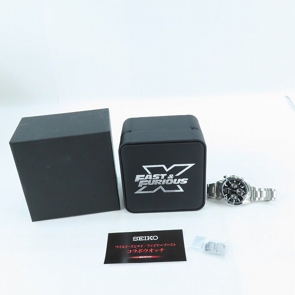 実際に弊社で買取させて頂いたSEIKO/セイコー × ワイルドスピード FAST & FURIOUS  限定2000本 コラボウォッチ 8T63-02S0 の画像 9枚目