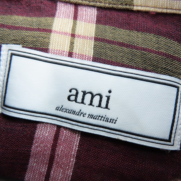実際に弊社で買取させて頂いたAMI Alexandre Mattiussi/アミアレクサンドルマテュッシ チェック シャツ AMI 013/37の画像 2枚目