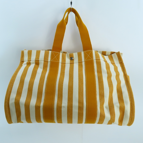 実際に弊社で買取させて頂いたHERMES/エルメス カンヌGM キャンバス ボストンバッグの画像 1枚目