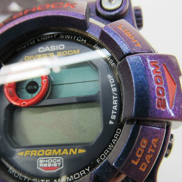 実際に弊社で買取させて頂いたG-SHOCK/Gショック FROGMAN フロッグマン 毒蛙 マジョーラカラー GW-201-6JF【動作未確認】の画像 4枚目