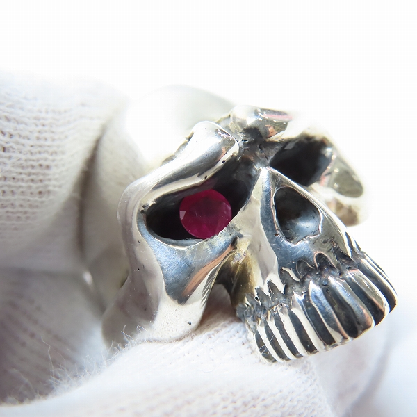 実際に弊社で買取させて頂いたTHIRTEEN DESIGNS/サーティーンデザインズ マッドスカルリング w/ストーンアイズ 16-17.5号の画像 6枚目