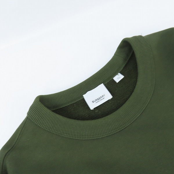 実際に弊社で買取させて頂いたBURBERRY/バーバリー OAK LEAF/オークリーフ スウェット カーキグリーン系 CNSOUFOU1QUA /XLの画像 5枚目