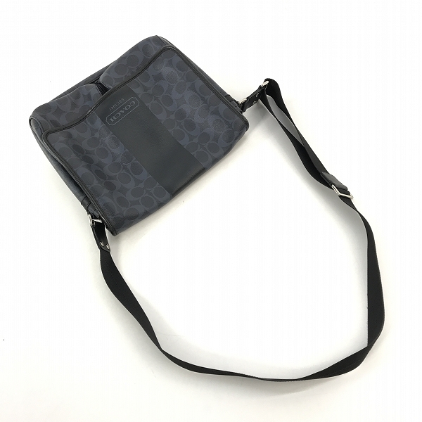 実際に弊社で買取させて頂いたCOACH/コーチ レザー フラップ ショルダーバッグ シグネチャーの画像 3枚目