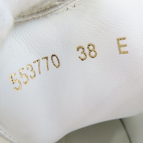 実際に弊社で買取させて頂いたAlexander McQueen/アレキサンダーマックイーン レザーオーバーサイズドスニーカー スニーカー ホワイト 553770/38Eの画像 5枚目