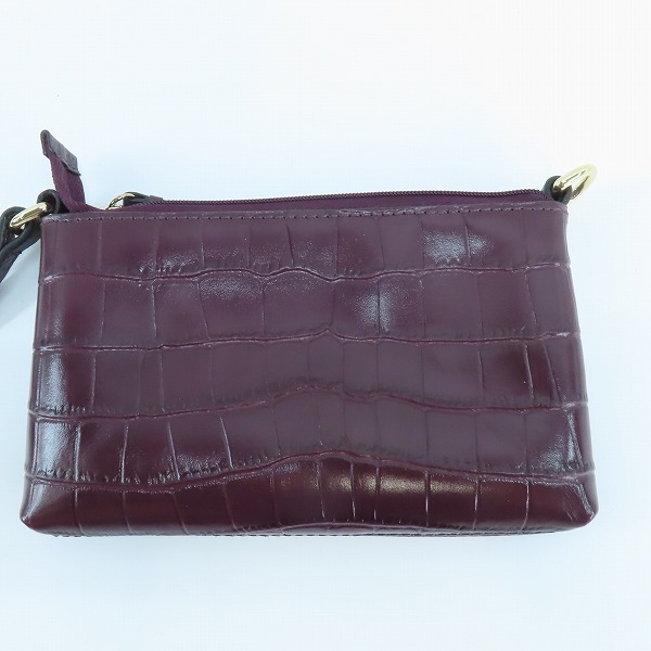 実際に弊社で買取させて頂いたCOLE HAAN/コールハーン ショルダーバッグ レザー クロコダイル型押し 切替/230709の画像 6枚目