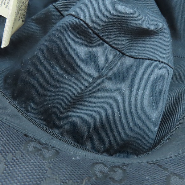 実際に弊社で買取させて頂いたGUCCI/グッチ GGエンブレム付き GG キャンバス バスケットハット 576587 4HG53/Lの画像 8枚目