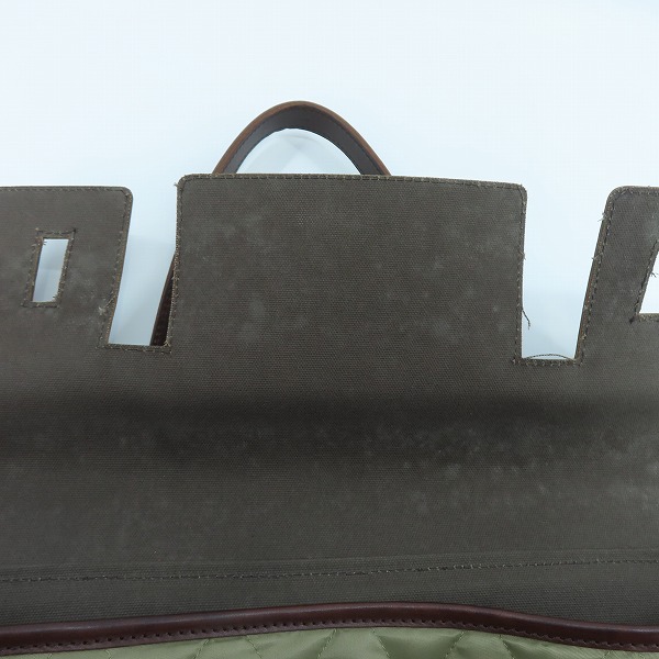 実際に弊社で買取させて頂いたNEIGHBORHOOD×PORTER/ネイバーフッド×ポーター VOYAGER レザー/キルティング トートバッグの画像 5枚目