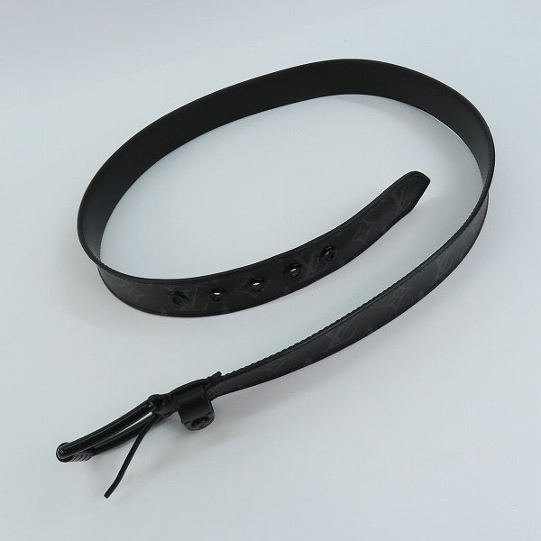 実際に弊社で買取させて頂いたLOUIS VUITTON/ルイヴィトン サンチュール ヴォヤジャー ベルト モノグラム エクリプス レザーベルト M0043 100/40の画像 7枚目