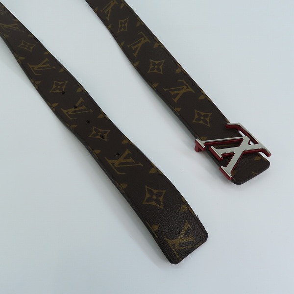 実際に弊社で買取させて頂いたLOUIS VUITTON/ルイ・ヴィトン サンチュール LVシェイプ モノグラム ベルト MP216 100/40の画像 3枚目