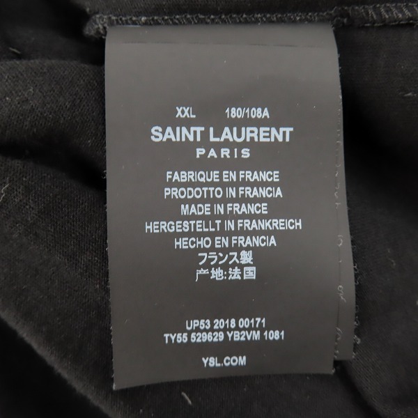 実際に弊社で買取させて頂いた【JPタグ】SAINT LAURENT/サンローランパリ 18SS ロゴプリントデザイン 半袖Tシャツ 529629/XXLの画像 3枚目