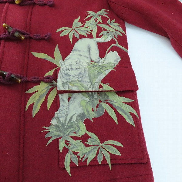 実際に弊社で買取させて頂いた【JPタグ】ETRO/エトロ 2022年製 タイガープリント ジップダッフルコート 1C3697904/Mの画像 8枚目