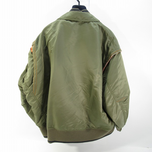 実際に弊社で買取させて頂いたkolor/カラー 22AW ナイロン サテン MA-1 ブルゾン/ジャケット 22WCM-G09111/2の画像 1枚目