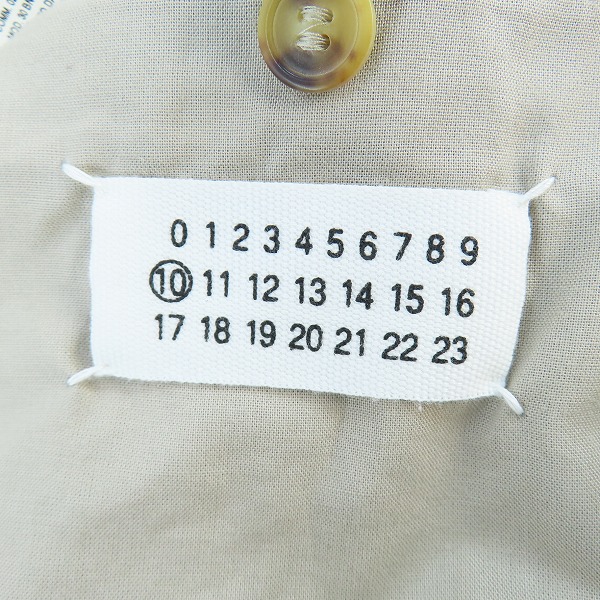 実際に弊社で買取させて頂いたMartin Margiela /マルタンマルジェラ 本人期 フェイクボタンホール テーラード ジャケット/44の画像 2枚目