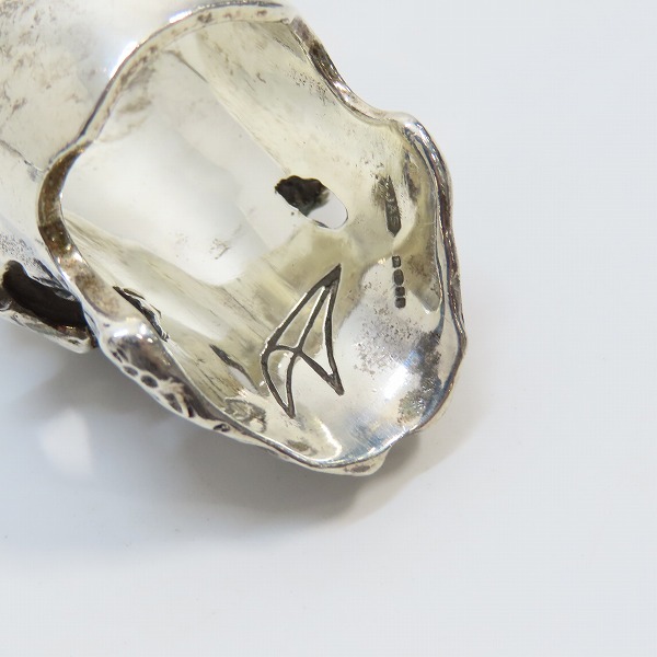 実際に弊社で買取させて頂いたCRAZY PIG DESIGNS/クレイジーピッグ PSYCHO S.O.B. SKULL RING サイコソブスカル リング/18.5-19.5号の画像 6枚目