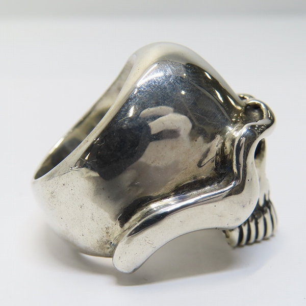 実際に弊社で買取させて頂いたTHIRTEEN DESIGNS/サーティーンデザインズ マッドスカルリング w/ストーンアイズ 16-17.5号の画像 4枚目