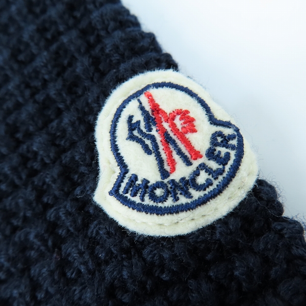 実際に弊社で買取させて頂いた【JPタグ】MONCLER/モンクレール MAGLIONE TRICOT CARDIGAN 羊毛 カーディガン E20919423400 ネイビー XLの画像 6枚目