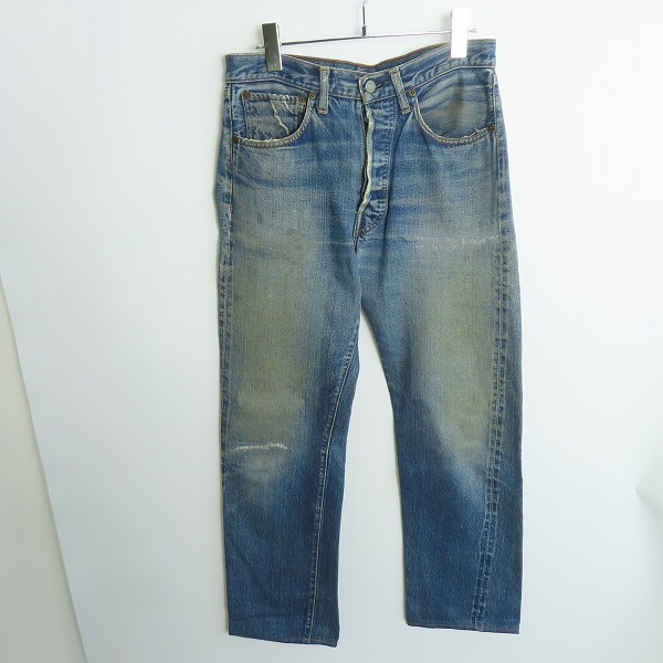 実際に弊社で買取させて頂いたLEVI'S/リーバイス ヴィンテージ 501 66前期 ボタン裏刻印6/点々 ボタンフライデニムパンツ