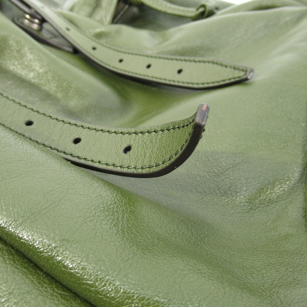 実際に弊社で買取させて頂いたGUCCI/グッチ ダブルG レザー バックパック/リュックサック カーキ 725657の画像 8枚目