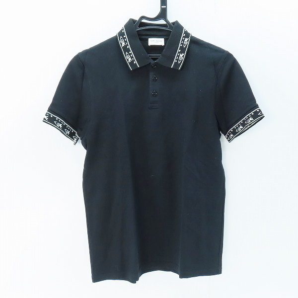 実際に弊社で買取させて頂いた【JPタグ】SAINT LAURENT/サンローラン ジャガード 半袖 ポロシャツ 31TX 503656 YB2MP 9787 XS