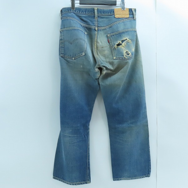 実際に弊社で買取させて頂いた【難有り】LEVI'S/リーバイス 刻印6/刻印E/ビッグE/片面タブ ヴィンテージ デニムパンツの画像 1枚目
