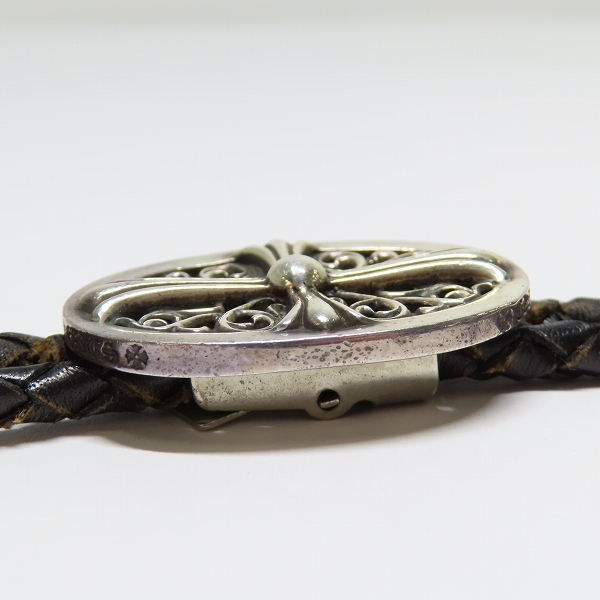 実際に弊社で買取させて頂いたCHROME HEARTS/クロムハーツ タイニーオーバル ループタイ クラシックオーバルクロスの画像 3枚目