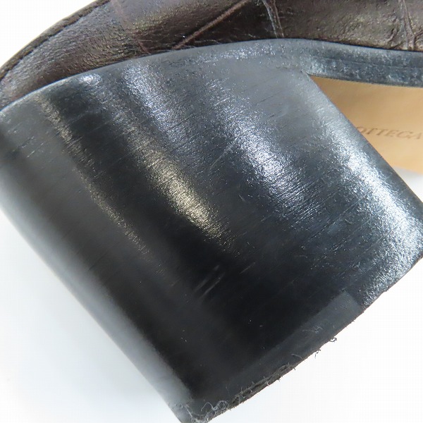実際に弊社で買取させて頂いたBOTTEGA VENETA/ボッテガ ヴェネタ クロコ型押し ヒールローファー/37.5の画像 6枚目