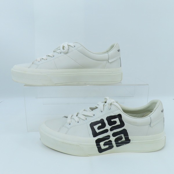 実際に弊社で買取させて頂いたGIVENCHY/ジバンシィ CITY COURT 4Gロゴプレート レザーレースアップスニーカー  BH005VH13P116/39の画像 3枚目
