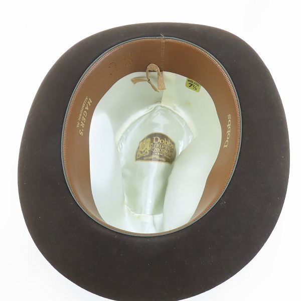 実際に弊社で買取させて頂いたDobbs/ドブス ヴィンテージ フェドラハット 7-1/8の画像 4枚目