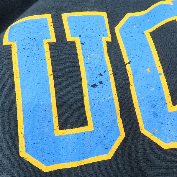 実際に弊社で買取させて頂いたChampion/チャンピオン UCLA REVERSE WEAVE sweat parka リバースウィーブ スウェット パーカー 赤単タグ 復刻 ネイビー Mの画像 5枚目