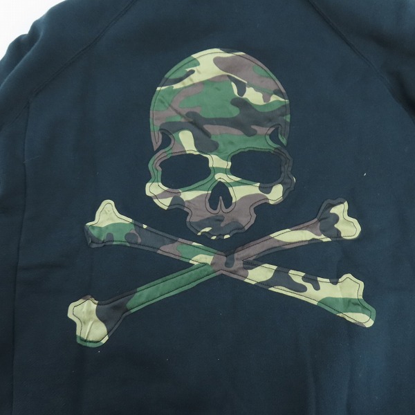 実際に弊社で買取させて頂いた【未使用】mastermind JAPAN/マスターマインド dreaming期 シルクスカルパッチ ジップアップパーカー MC2-SW58-027-2/Mの画像 5枚目