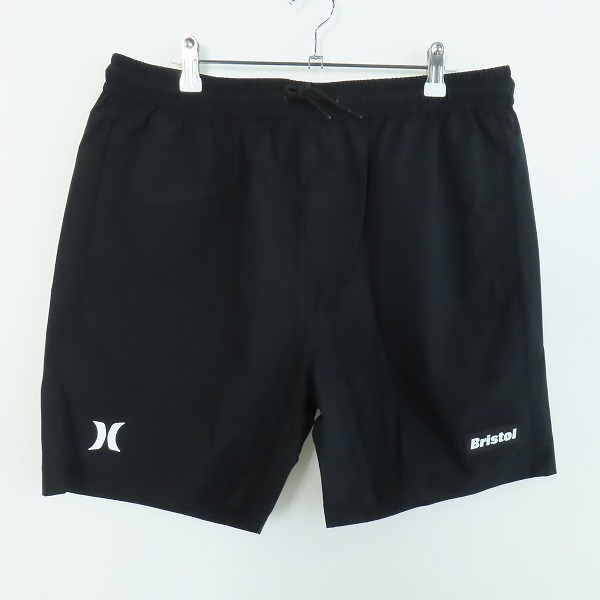 実際に弊社で買取させて頂いた【未使用】F.C.Real Bristol × Hurley/エフシーレアルブリストル × ハーレー スイムショーツ ブラック/L