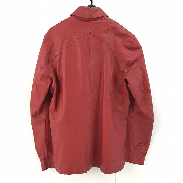 実際に弊社で買取させて頂いたMARCO TAGLIAFERRI/マルコ タリアフェリ レザー シャツジャケット/48の画像 1枚目