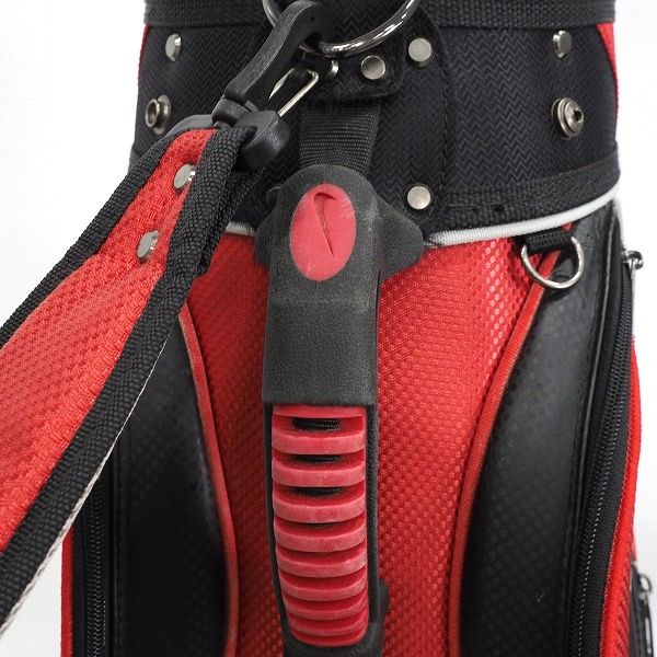 実際に弊社で買取させて頂いたNIKE GOLF/ナイキ ゴルフ BG0232 EZ2 6分割キャディバッグ ブラックｘレッドの画像 4枚目