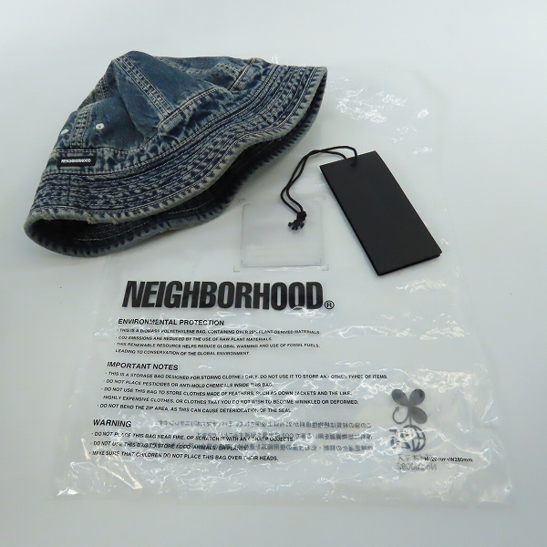 実際に弊社で買取させて頂いたNEIGHBORHOOD/ネイバーフッド 22AW DENIM BALL HAT/バケットハット 222YGNH-HT10/Mの画像 9枚目