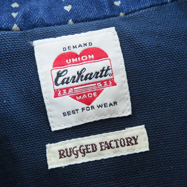 実際に弊社で買取させて頂いたcarhartt/カーハート ラギッドファクトリー別注 ハートウォバッシュ ワークベスト/Lの画像 2枚目