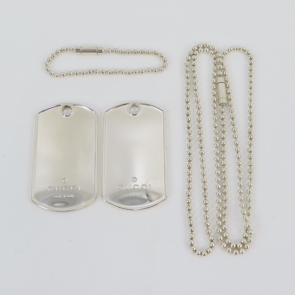 実際に弊社で買取させて頂いたGUCCI/グッチ ドッグタグ ロゴ プレート ペンダントトップの画像 8枚目