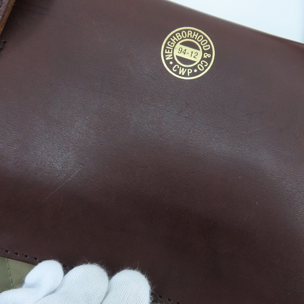 実際に弊社で買取させて頂いたNEIGHBORHOOD×PORTER/ネイバーフッド×ポーター VOYAGER レザー/キルティング トートバッグの画像 6枚目