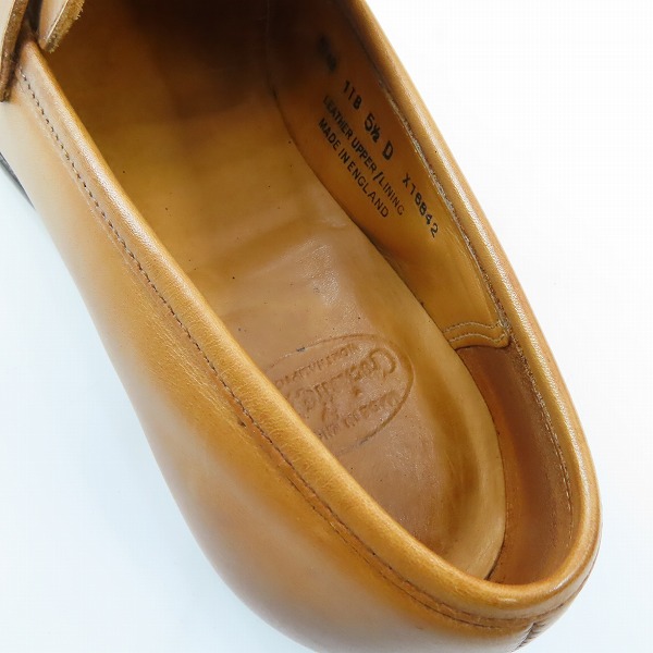 実際に弊社で買取させて頂いたCROCKETT＆JONES/クロケット＆ジョーンズ ハンドグレードライン コインローファー 5749/5.5の画像 4枚目