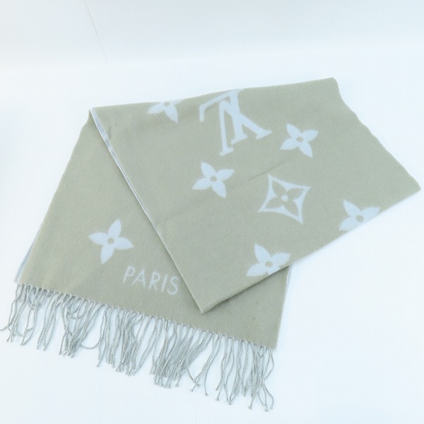 実際に弊社で買取させて頂いたLOUIS VUITTON/ルイヴィトン エシャルプレイキャビック マフラー グレージュ カシミヤ100％ M70462