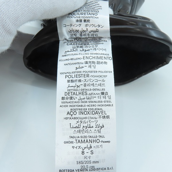 実際に弊社で買取させて頂いたBOTTEGA VENETA/ボッテガヴェネタ レザーグローブ 680138 V17O0の画像 6枚目