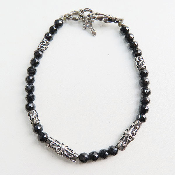 実際に弊社で買取させて頂いた【ギャラ付】Bloody Mary/ブラッディマリー クロス ブラックスピネル ブレスレットの画像 2枚目