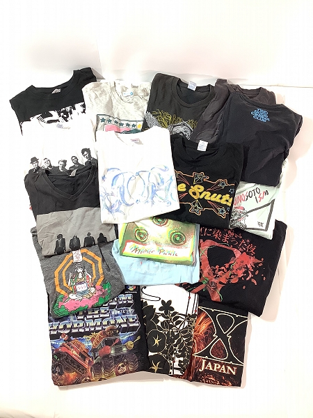 実際に弊社で買取させて頂いた【おまとめ】X JAPAN/マキシマムザホルモン/和楽器バンド 等 バンT/ツアーTシャツ/半袖Tシャツ 他
