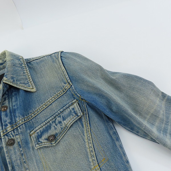 実際に弊社で買取させて頂いたBACKLASH/バックラッシュ THE LINE SVボタン デニムシャツ  T-014/XSの画像 5枚目