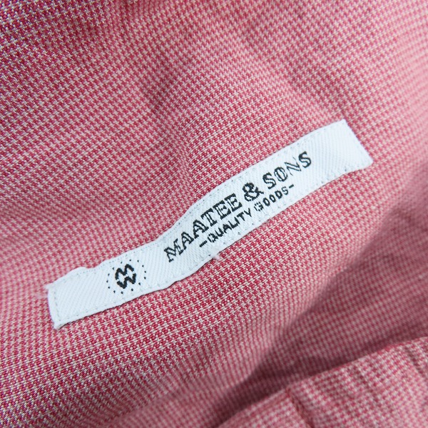 実際に弊社で買取させて頂いたMAATEE&SONS/マーティーアンドサンズ 23SS STAND COLLAR JK/スタンドカラージャケット MT3103-0907/1の画像 9枚目