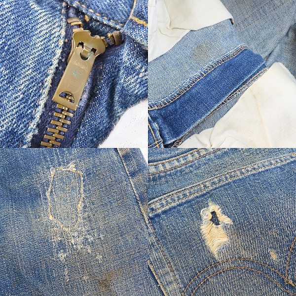 実際に弊社で買取させて頂いたLevis/リーバイス 60年代 VINTAGE/ビンテージ 502 ビッグE ボタン裏16 W31L32の画像 9枚目