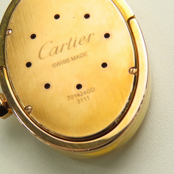 実際に弊社で買取させて頂いたCartier/カルティエ ベニュワール クオーツ 置時計【動作未確認】の画像 4枚目