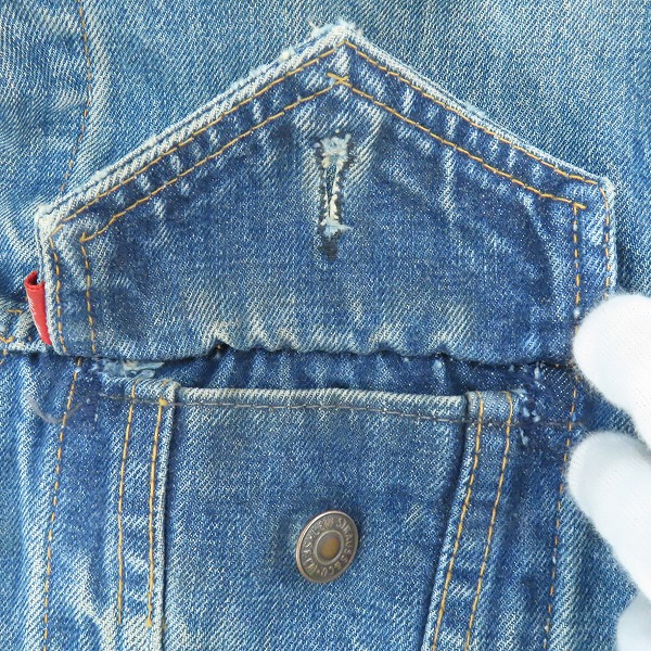 実際に弊社で買取させて頂いたLEVIS/リーバイス 70505/ボタン裏刻印521/ビッグE ヴィンテージ デニムジャケット の画像 6枚目