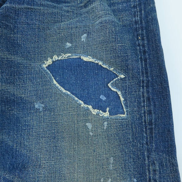 実際に弊社で買取させて頂いたSUGAR CANE/シュガーケーン 901 LONE STAR JEANS 10 YEAR AGED ロンスタージーンズ ダメージ加工 デニムパンツ SC40901R/36の画像 6枚目